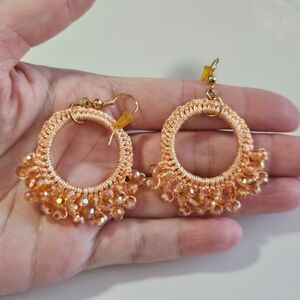 Cato sparkly peach earrings